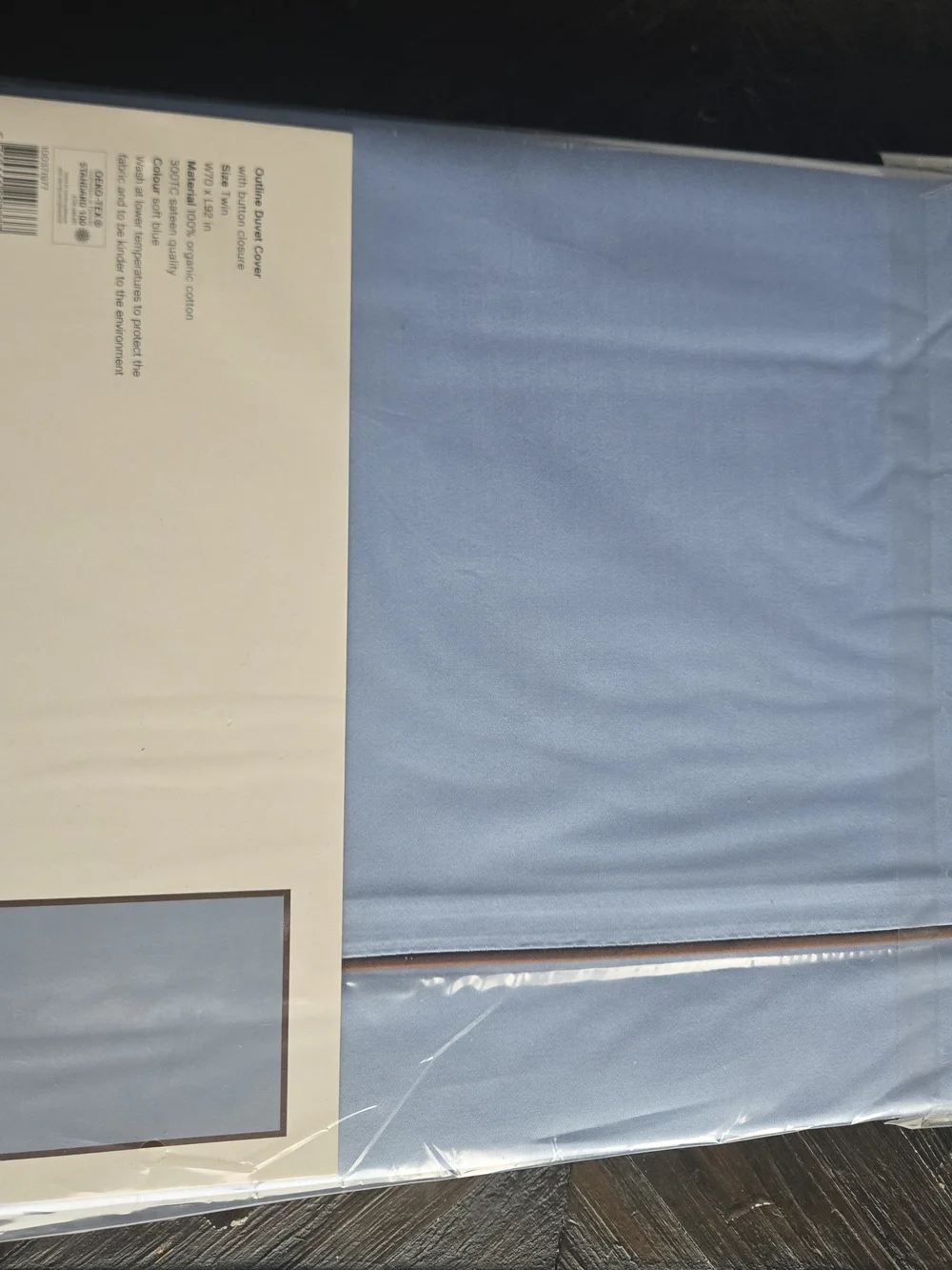 HAY Outline Light Blue Duvet Cover - Organic Cotton